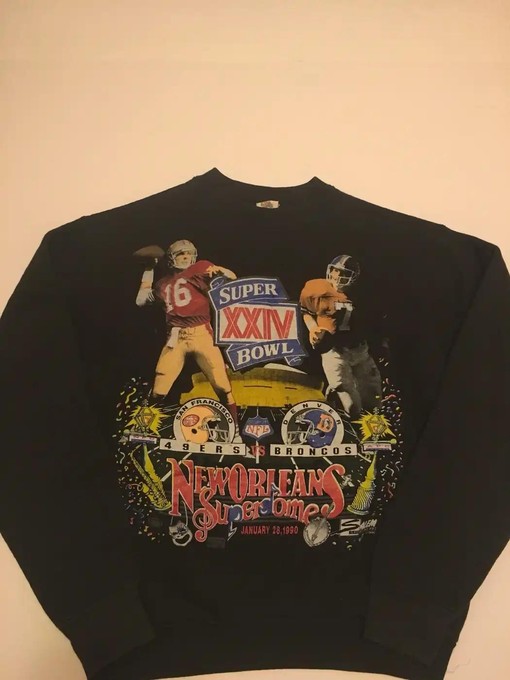 Super Bowl 24 Vintage Style Crewneck Sweatshirt, Hoodie for NFL Lovers