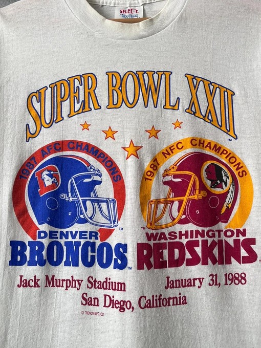 Super Bowl Xxii 1988 Redskins vs. Broncos 80s Vintage Style Sweatshirt T-shirt - Ideal Gift for Fans - NCAA shirts women - Image 2