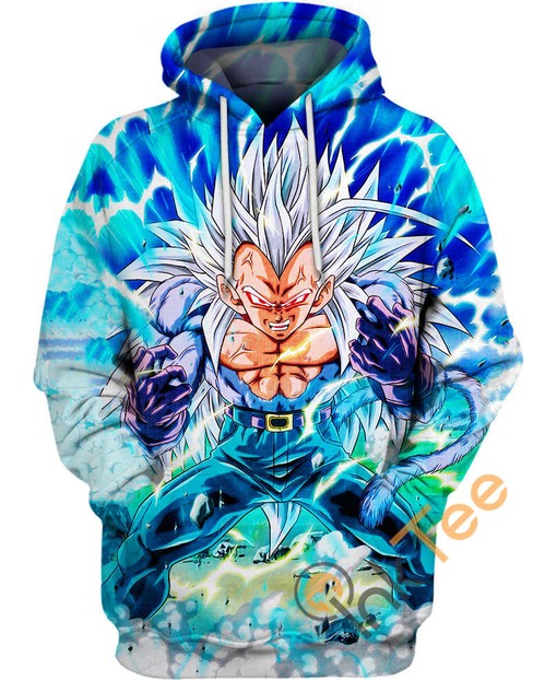 Super Saiyan 5 Vegeta Hoodie in 3D Design for Anime Fans