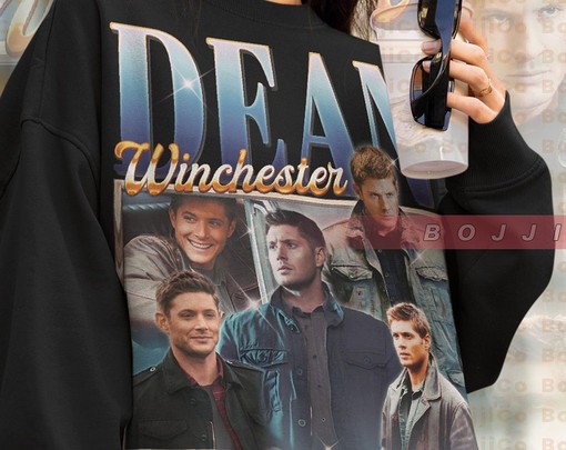 Supernatural Dean Winchester Vintage Film T-Shirt for Men - Image 2