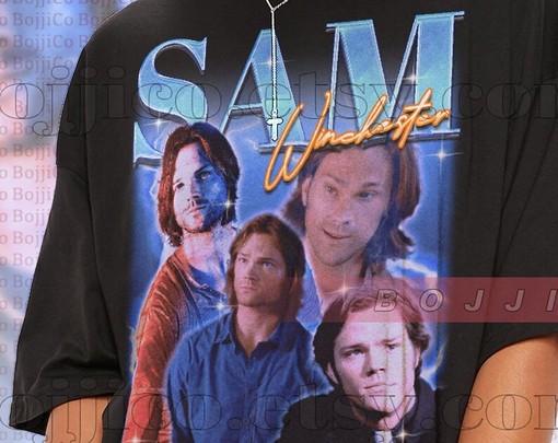 Supernatural Sam Winchester Shirt, Classic TV Show Fan Tees, Jared Padalecki Retro Shirt, Vintage Movie Shirts - Image 2