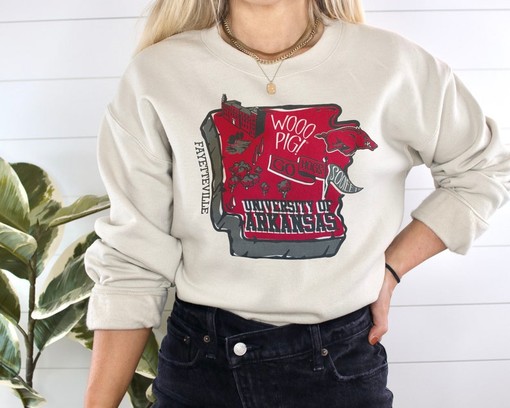 Support Your School in Style with This University of Arkansas Sweatshirt, NCAA Shirts Women - Image 2