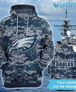 Support the Team in Style with Custom Philadelphia Eagles Camouflage All Over Print 3D Hoodies