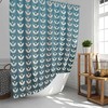 Swedish Danish Design Floral Shower Curtain, Retro Bathroom Decor Accessories