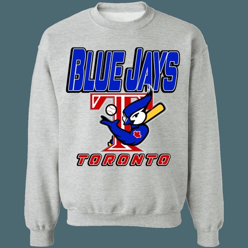 T-Bird Retro MLB Crewneck Sweatshirt Hoodie Shirt for Toronto Blue Jays Fans - Image 2