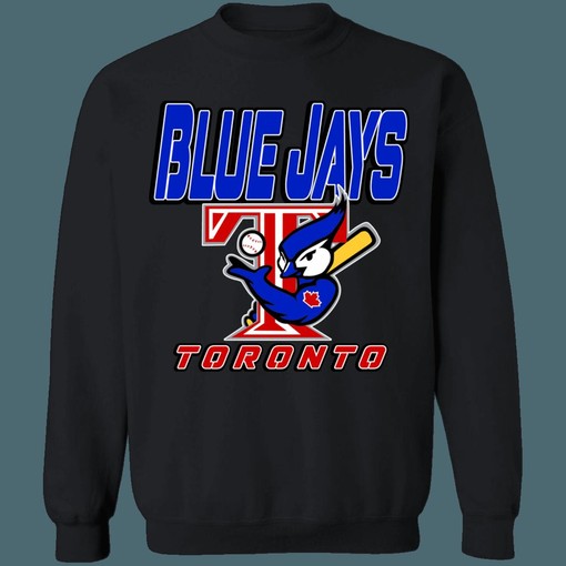 T-Bird Retro MLB Crewneck Sweatshirt Hoodie Shirt for Toronto Blue Jays Fans - Image 3