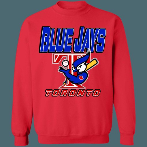 T-Bird Retro MLB Crewneck Sweatshirt Hoodie Shirt for Toronto Blue Jays Fans - Image 4