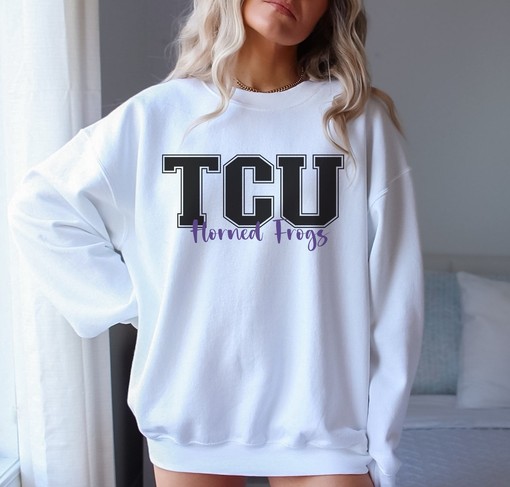 TCU Football Sweatshirt - Horned Frogs Shirt for Men - Perfect NCAA Gift for Fans and Students