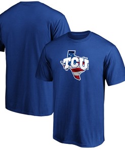 TCU Horned Frogs Banner State T-Shirt - Royal - Unique NCAA Shirt for Fans and Students