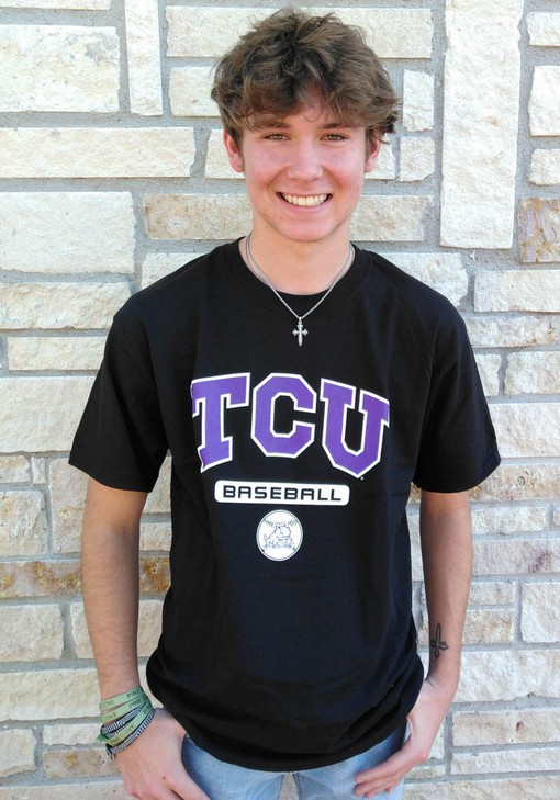 TCU Horned Frogs Baseball T-Shirt - Short Sleeve Black Tee for NCAA Fans and Students