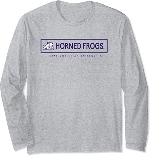 TCU Horned Frogs Blocked Long Sleeve Tee - Perfect NCAA Gift for Fans and Students
