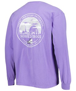 TCU Horned Frogs Circle Campus Scene T-Shirt - Must-have NCAA Tee for Fans and Students