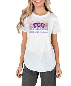 TCU Horned Frogs Concepts Sport Women's Gable Knit T-Shirt - Perfect NCAA Gift for Fans and Students