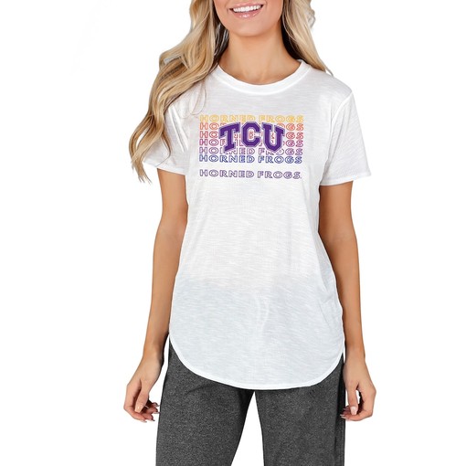 TCU Horned Frogs Concepts Sport Women's Gable Knit T-Shirt - Perfect NCAA Gift for Fans and Students