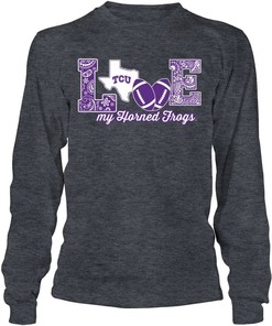 TCU Horned Frogs Love My Team Football T-Shirt, Original University Fan Shirt for Men & Women
