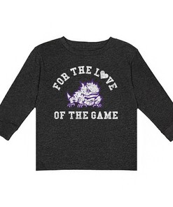TCU Horned Frogs Toddler For The Love Long Sleeve Tee - Unique NCAA Shirt for Fans and Students