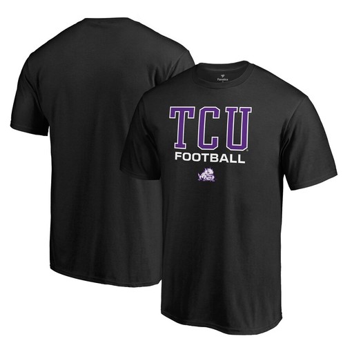 TCU Horned Frogs True Sport Football T-Shirt, Official University Football Fan Shirt for Men & Women
