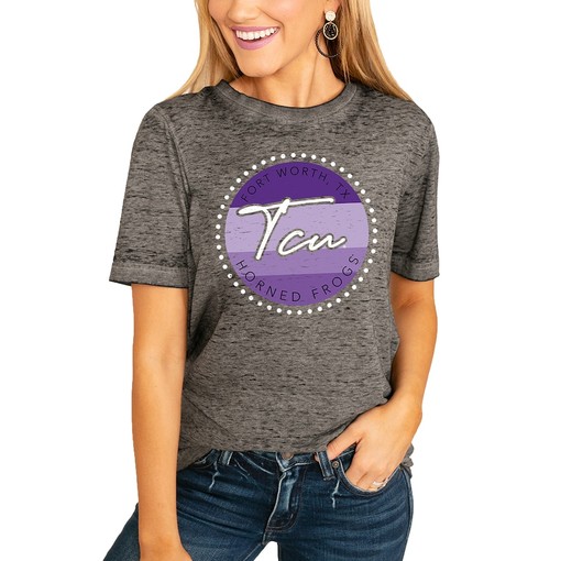 TCU Horned Frogs Women's Faded & Free Boyfriend T-Shirt - Must-have NCAA Tee for Fans and Students