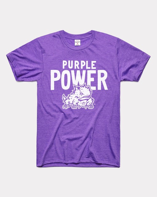 TCU Power Tee - Retro NCAA Shirt for Fans, TCU Student Gifts Included
