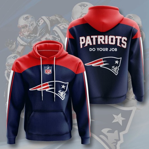 Take Your Fan Spirit to the Next Level with Custom Sport All Over Print Hoodie 3D for New England Patriots Fans