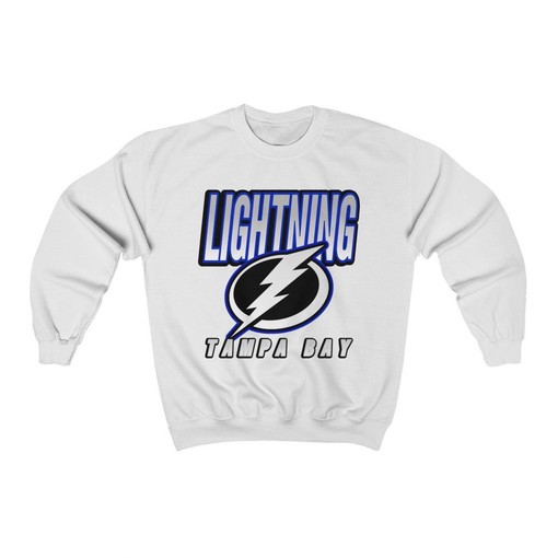 Tampa Bay Lightning BLACKOUT Retro NHL Sweatshirt Hoodie T-Shirt for Hockey Lovers - Image 2