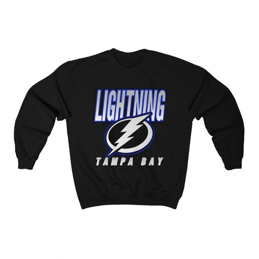 Tampa Bay Lightning BLACKOUT Retro NHL Sweatshirt Hoodie T-Shirt for Hockey Lovers - Image 3
