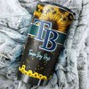Tampa Bay Rays Beautiful Sunflower Design Personalized Tumbler - Sports Tumbler 20oz