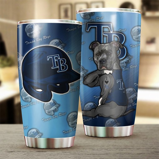 Tampa Bay Rays Dog Lovers MLB Tumbler - Personalized Design