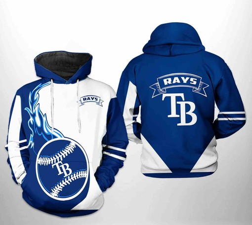 Tampa Bay Rays MLB Classic All Over Print 3D Hoodie - 3D Hoodies with Zippers