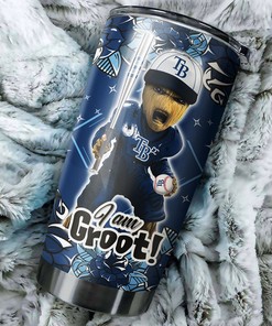 Tampa Bay Rays MLB Tumbler with I Am Groot Personalization - Ideal Gift for Baseball-loving Rays Fans