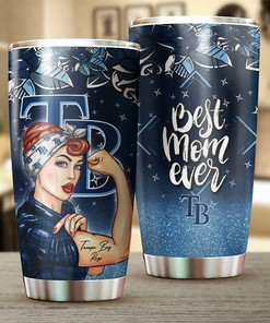 Tampa Bay Rays Strong Best Mom Ever Design MLB Tumbler - Personalized Design