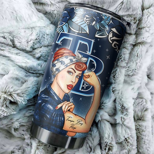 Tampa Bay Rays Strong Best Mom Ever Design MLB Tumbler - Personalized Design - Image 2