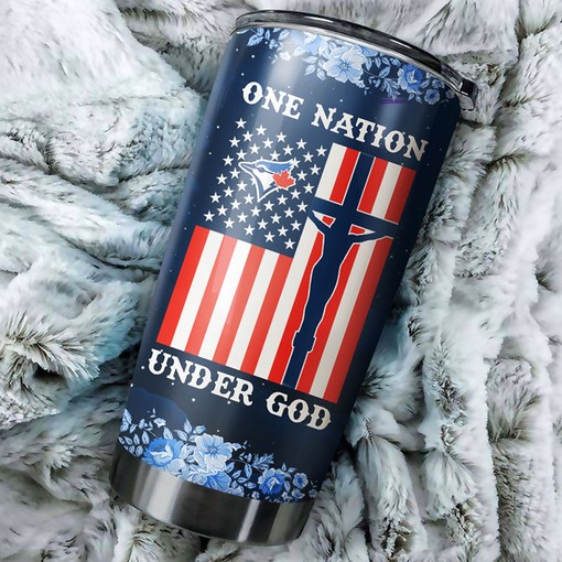 Tampa Bay Rays United One Nation Under God MLB Tumbler with a Patriotic Design
