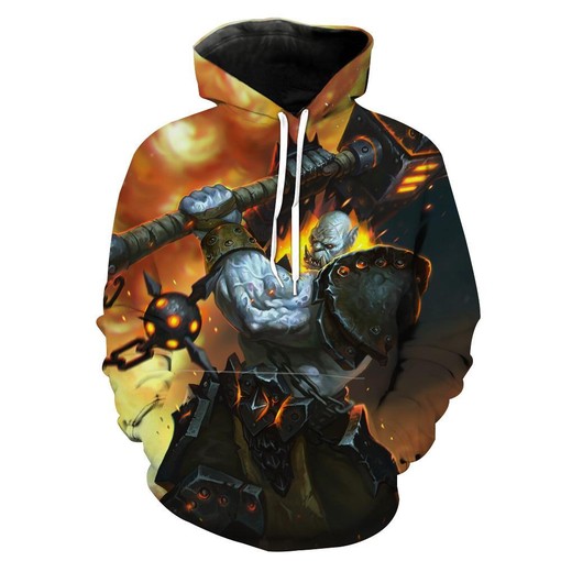 Tauren Warrior of Azeroth 3D Printed All Over Custom Hoodie
