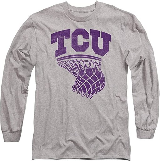 Tcu Basketball Hoop Official Long-Sleeve T Shirt for Adults, Perfect for Tcu Students and Fans - Image 2
