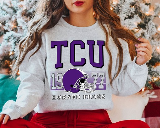 Tcu Football Crewneck Sweatshirt, Perfect for Tcu Football Fans and Students
