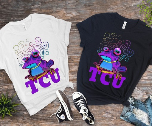 Tcu Hypnotoad Football T-Shirt, Perfect for Fans and Students of Tcu Football and Funny Frog Tee - Image 2