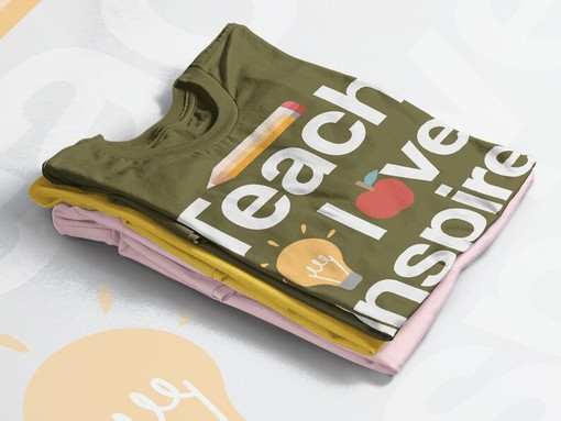 Teach Love Inspire Unisex Shirt, Teacher Tee, Elementary School Teacher Gift, Movie Fans Gifts - Image 4