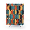 Teal Mid Century Modern Shower Curtain, Rustic Bathroom Decor Accessories