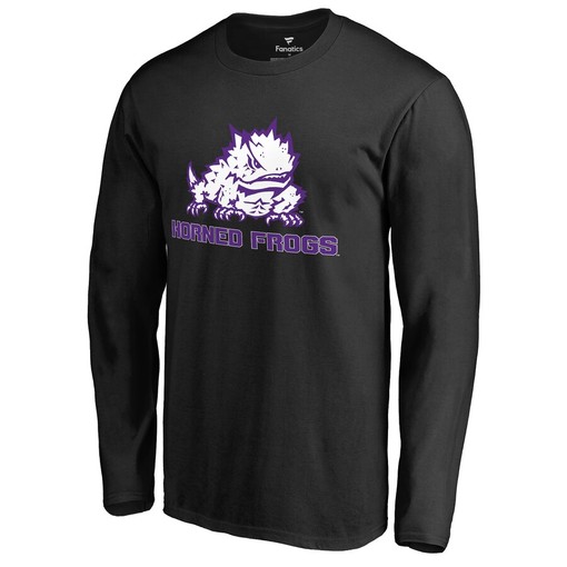 Team Lockup Long Sleeve T-Shirt for TCU Horned Frogs Fans, Official University Football Fan Shirt - Image 2