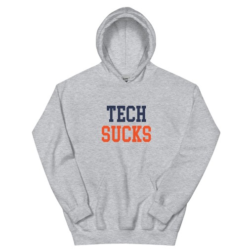 Tech Sucks Virginia Rivalry Hoodie Sweatshirt - NCAA Sport Shirt for Fans, Keyword: sport shirts unisex - Image 3