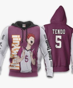 Tendo Shiratorizawa Haikyuu Manga Zip Bomber Hoodie All Over Custom 3D Print