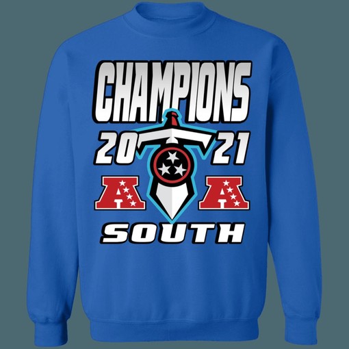 Tennessee Titans 2021 AFC South Division Champions Retro NFL Lover Hoodie Sweatshirt - Perfect Gifts for NFL Fans - Image 2