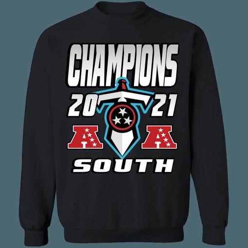 Tennessee Titans 2021 AFC South Division Champions Retro NFL Lover Hoodie Sweatshirt - Perfect Gifts for NFL Fans - Image 3