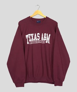 Texas A&M University Maroon Sweatshirt, Perfect Addition to Any NCAA Fan's Wardrobe