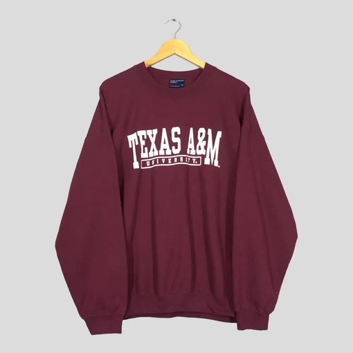Texas A&M University Maroon Sweatshirt, Perfect Addition to Any NCAA Fan's Wardrobe