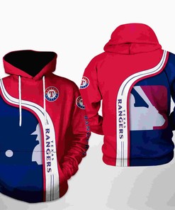 Texas Rangers All Over Print MLB Team 3D Hoodie Zipper - 3D Hoodies with Zippers