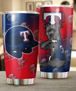 Texas Rangers Dog Lovers MLB Tumbler - Personalized Design