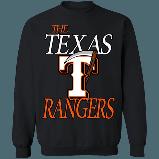Texas Rangers HALLOWEEN Retro MLB Crewneck Sweatshirt Hoodie Shirt - For Baseball Fans - Image 2