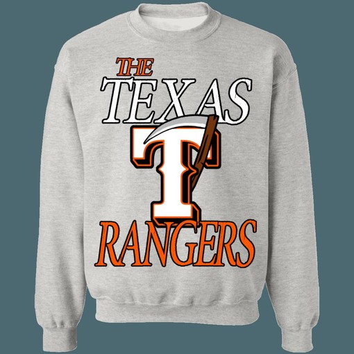 Texas Rangers HALLOWEEN Retro MLB Crewneck Sweatshirt Hoodie Shirt - For Baseball Fans - Image 4